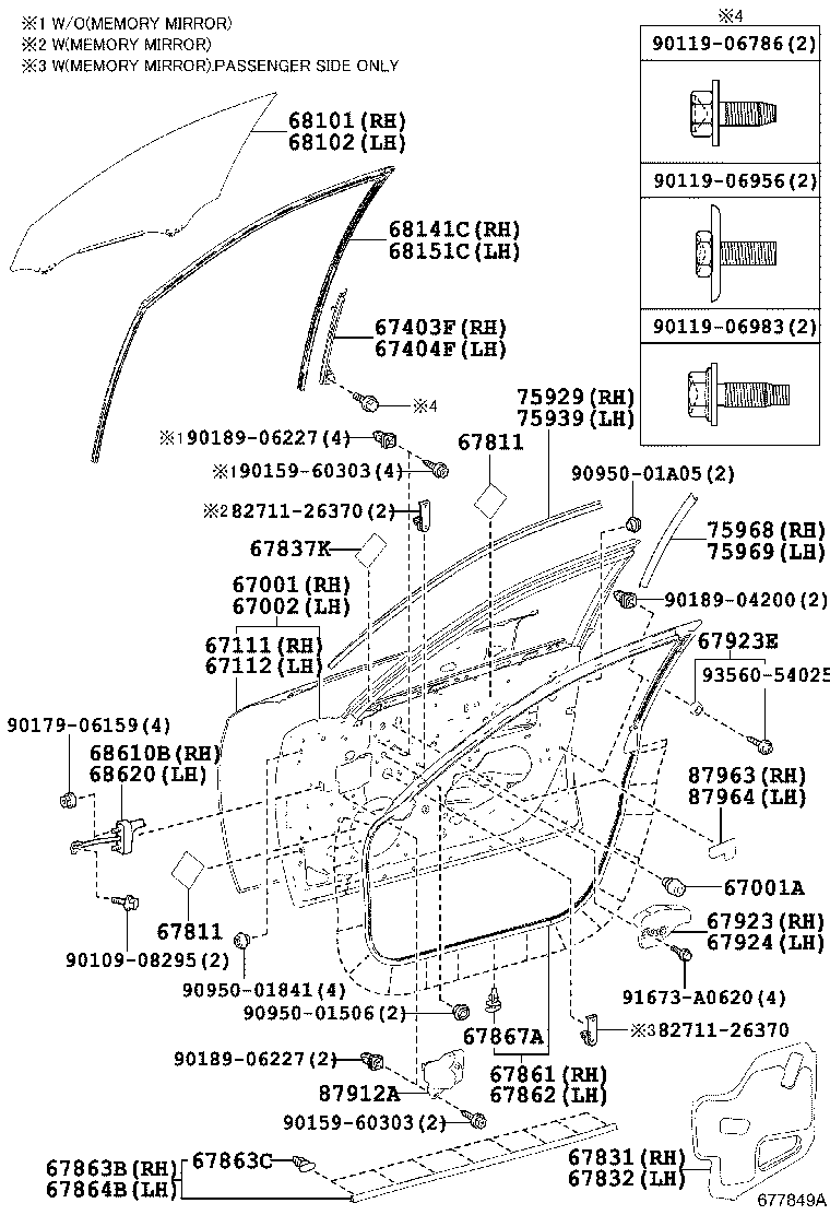  IS250 300H |  FRONT DOOR PANEL GLASS