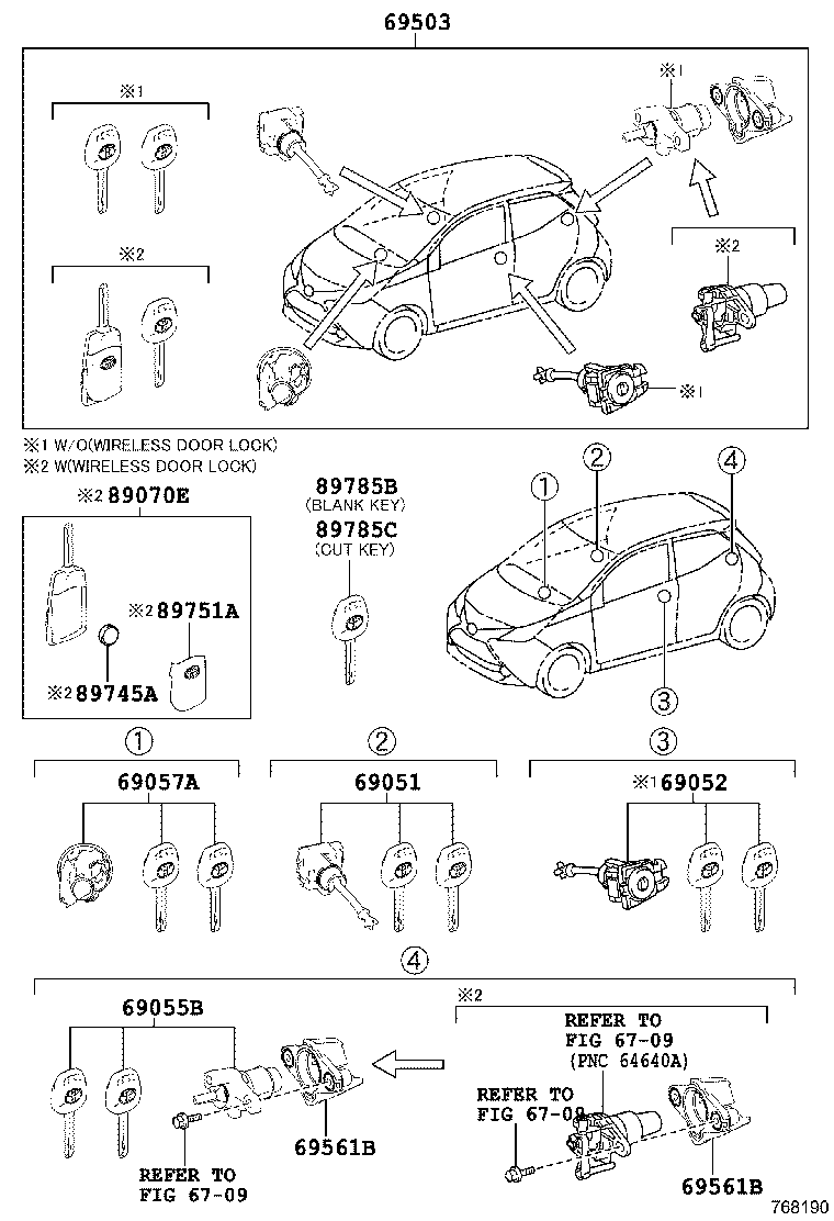  AYGO |  LOCK CYLINDER SET