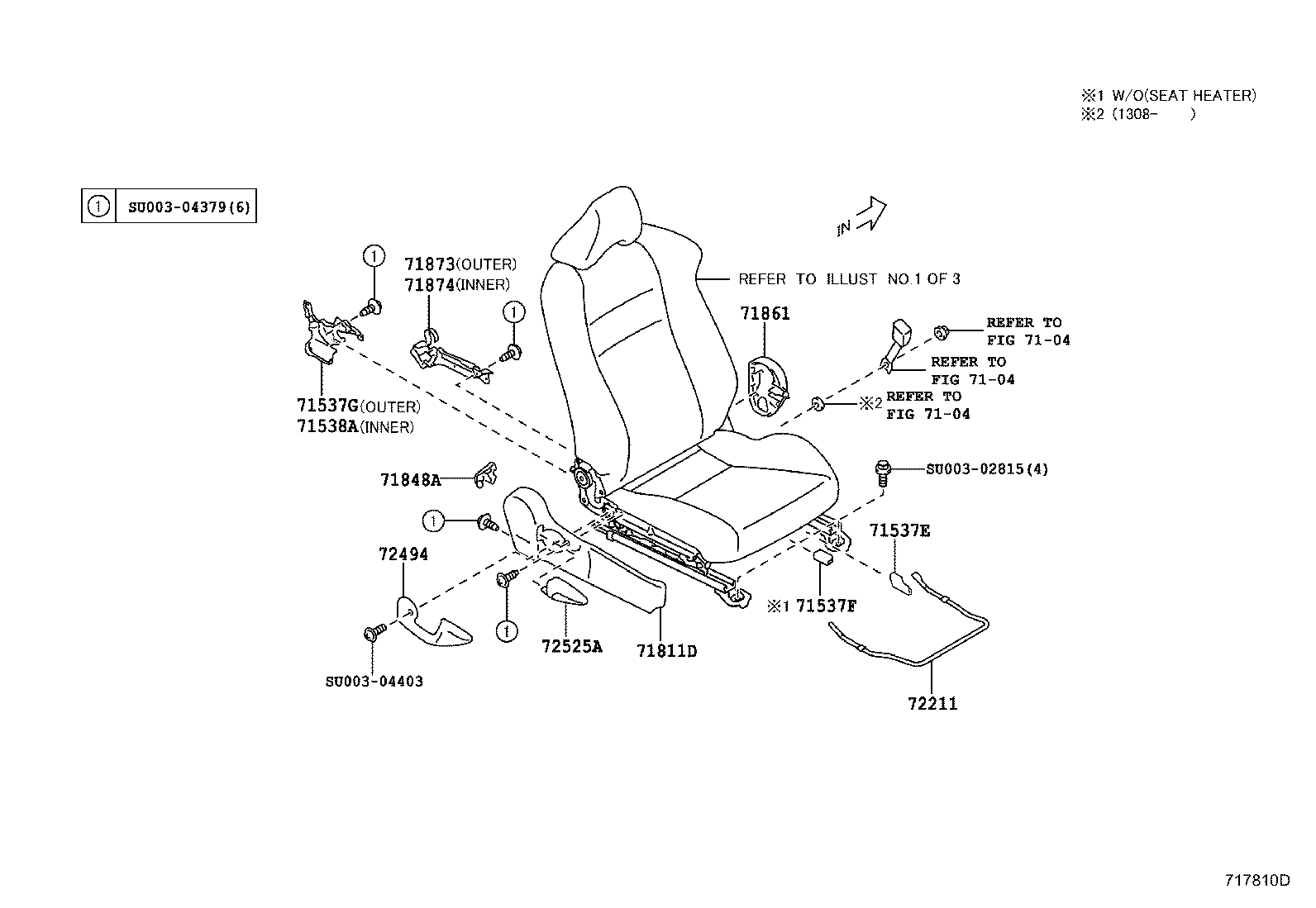 GT86 86 |  FRONT SEAT SEAT TRACK