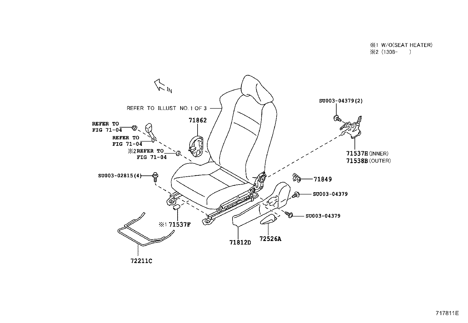  GT86 86 |  FRONT SEAT SEAT TRACK