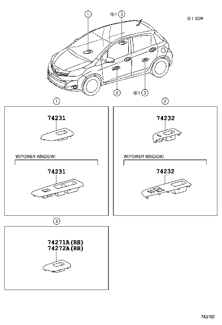  YARIS HYBRID FRP |  ARMREST VISOR