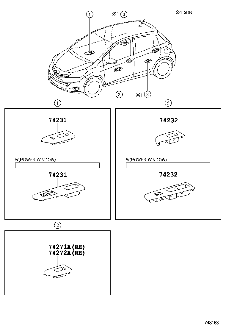  YARIS HYBRID FRP |  ARMREST VISOR