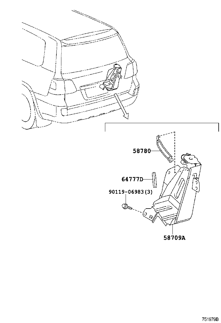  LAND CRUISER 200 |  TOOL BOX LICENSE PLATE BRACKET