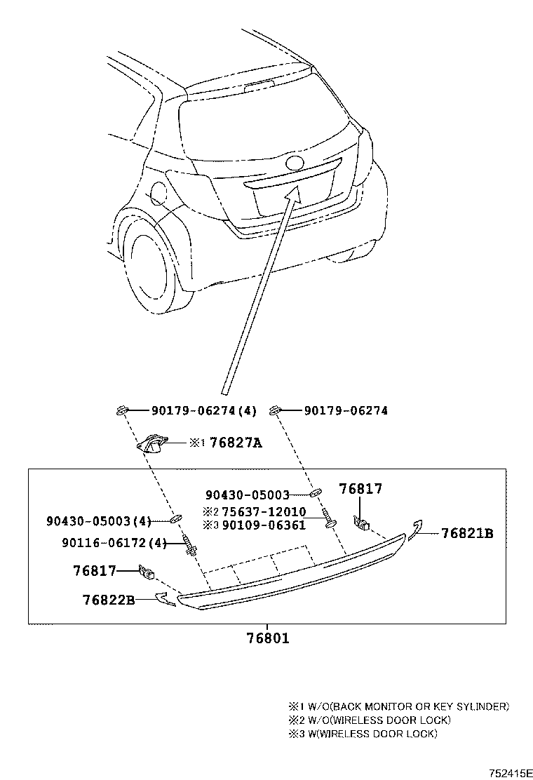  YARIS JPP |  REAR MOULDING