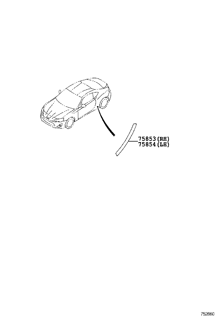  GT86 86 |  SIDE MOULDING