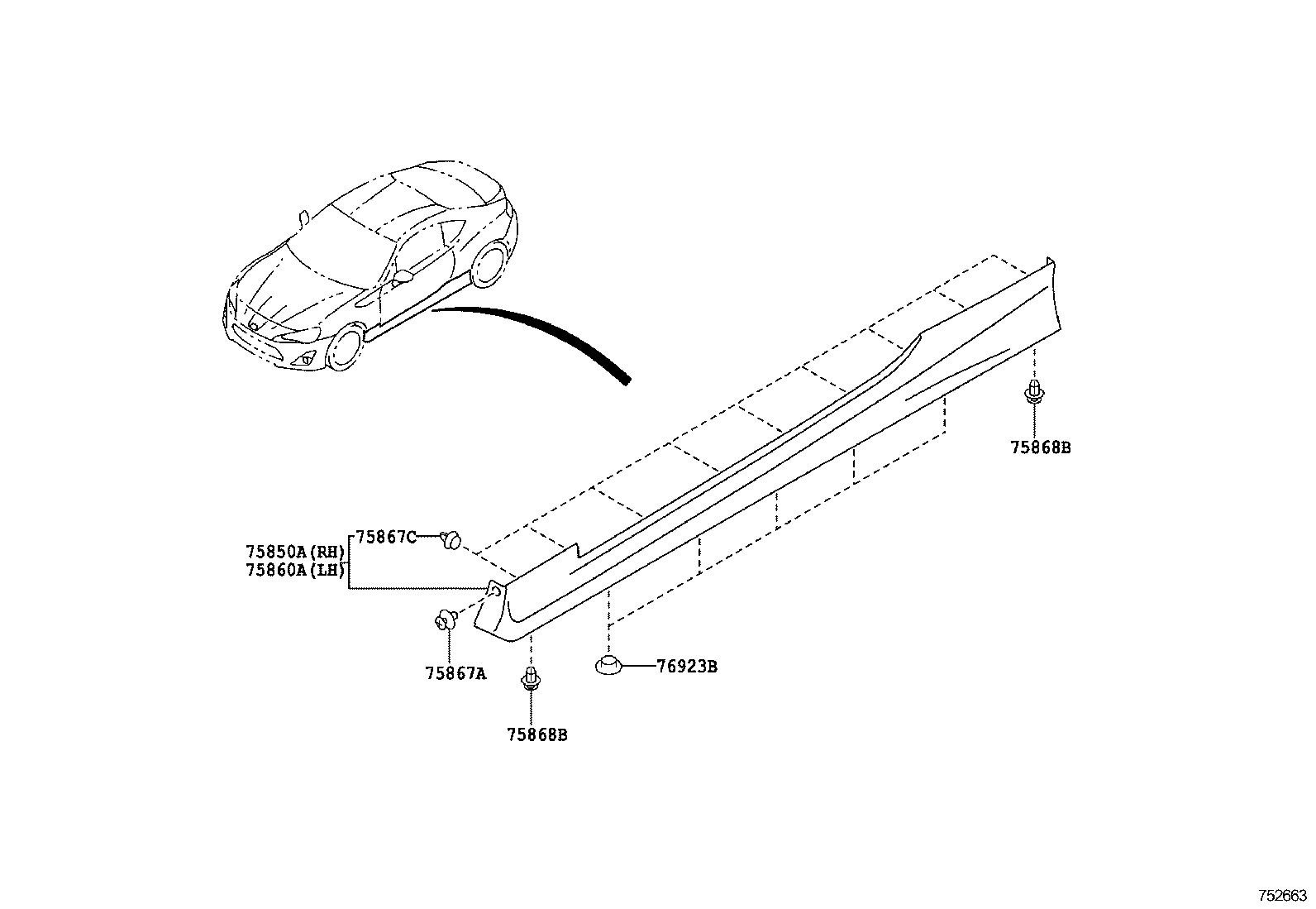  GT86 86 |  SIDE MOULDING