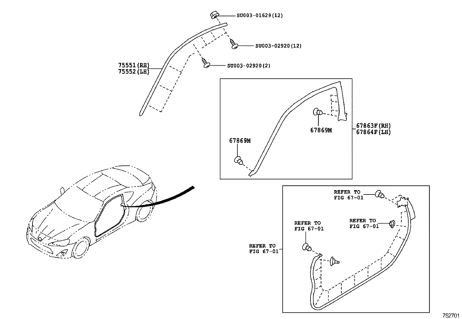  GT86 86 |  SIDE MOULDING