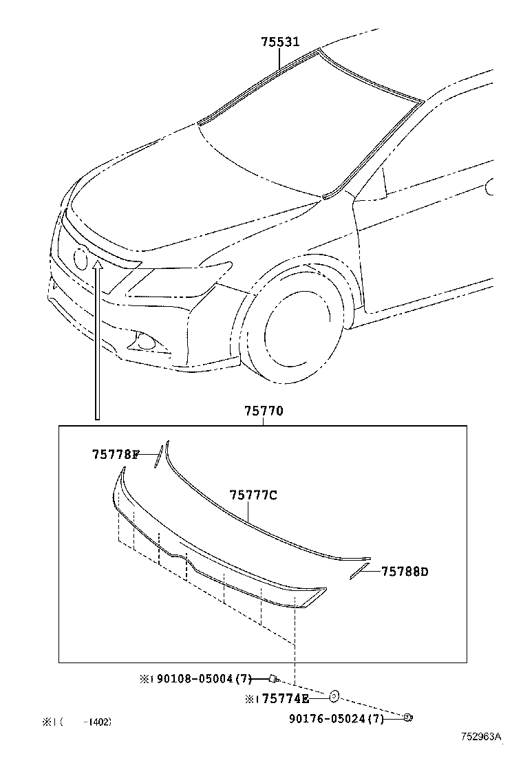  CAMRY HYBRID |  FRONT MOULDING