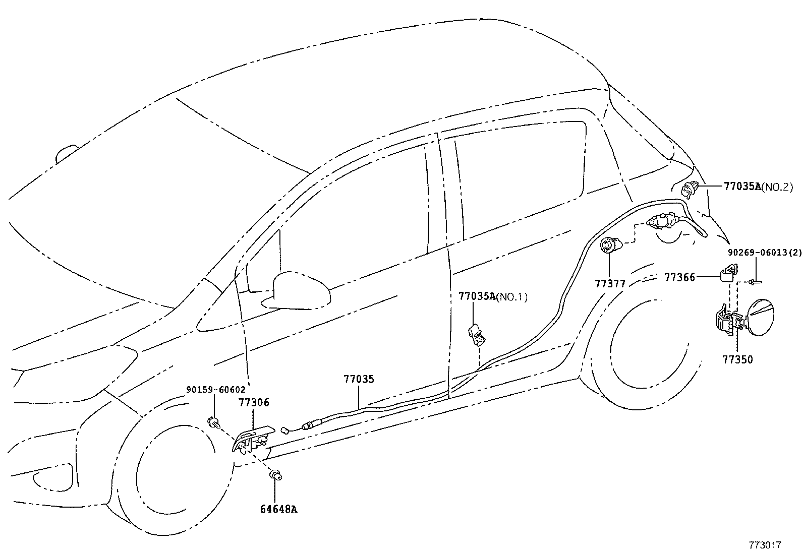  YARIS HYBRID FRP |  FUEL TANK TUBE