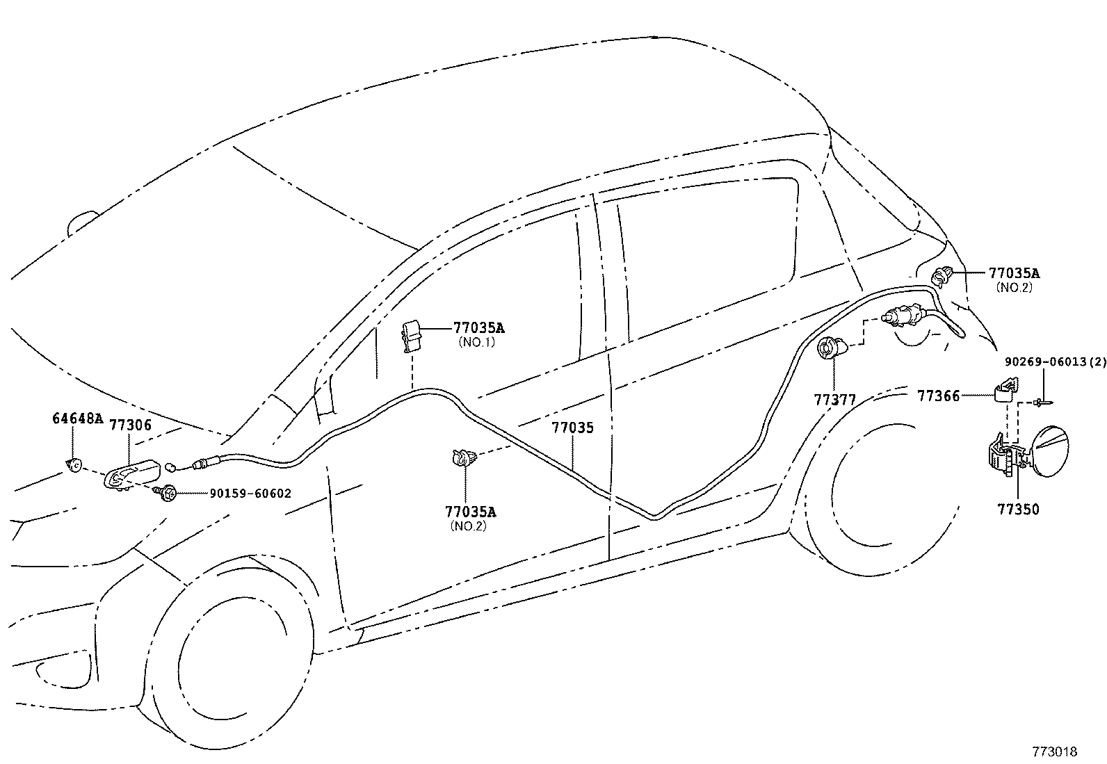  YARIS HYBRID FRP |  FUEL TANK TUBE