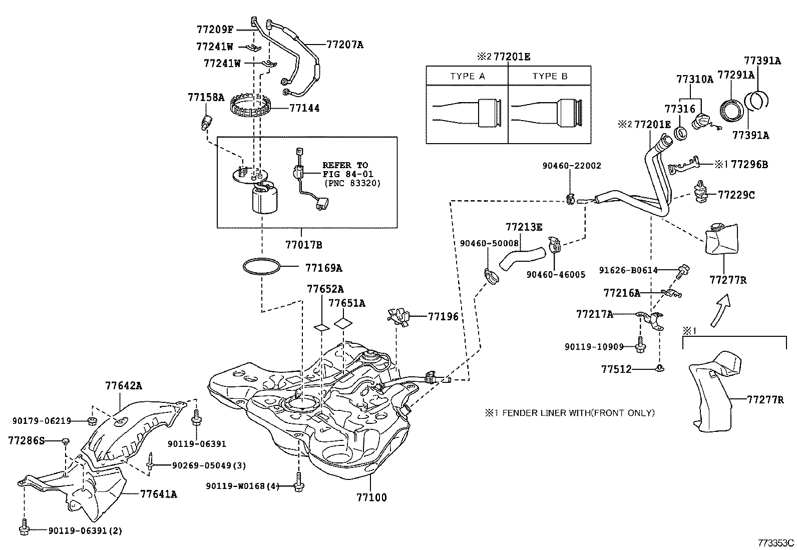  AURIS HYBRID UKP |  FUEL TANK TUBE