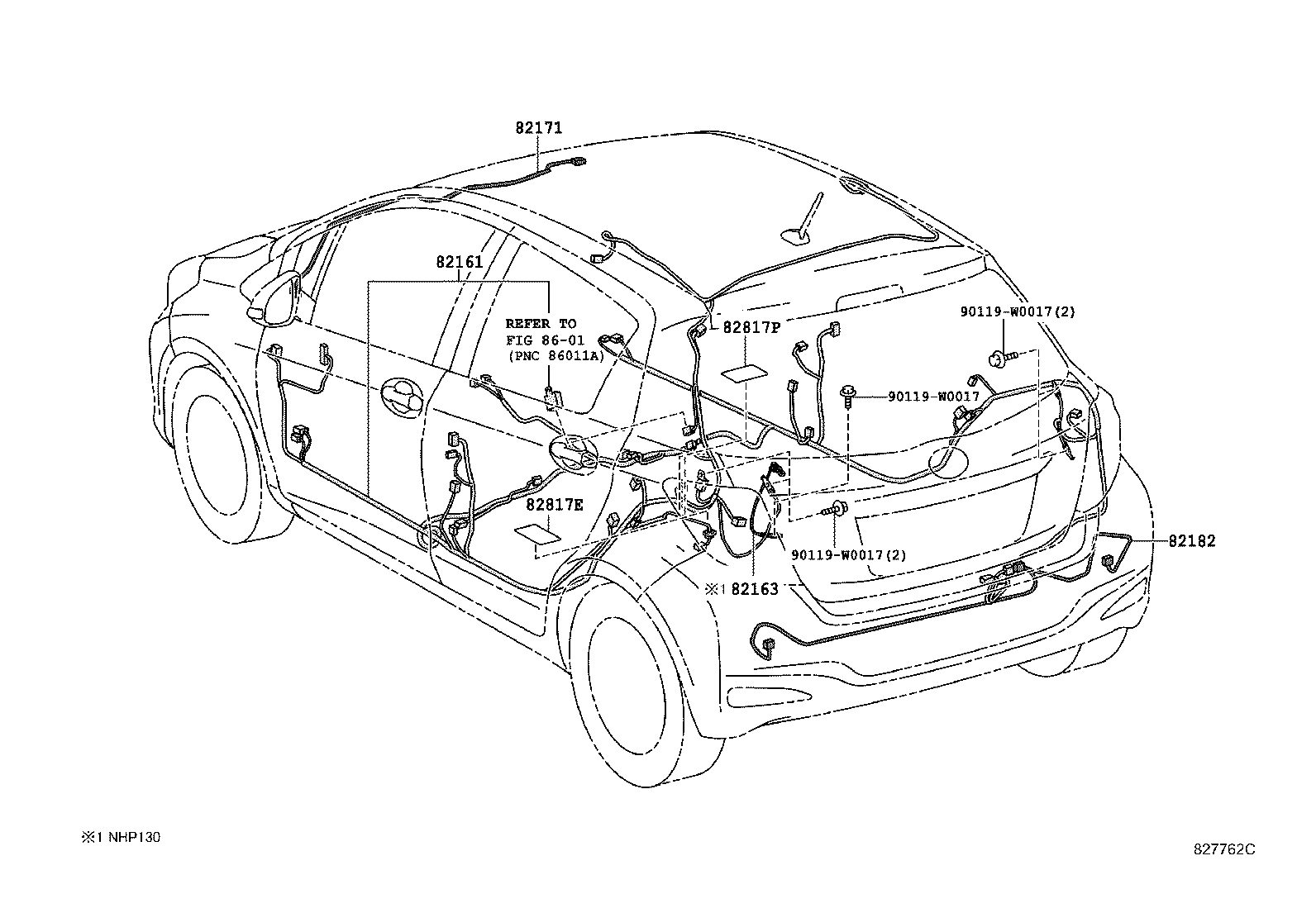  YARIS HYBRID FRP |  WIRING CLAMP