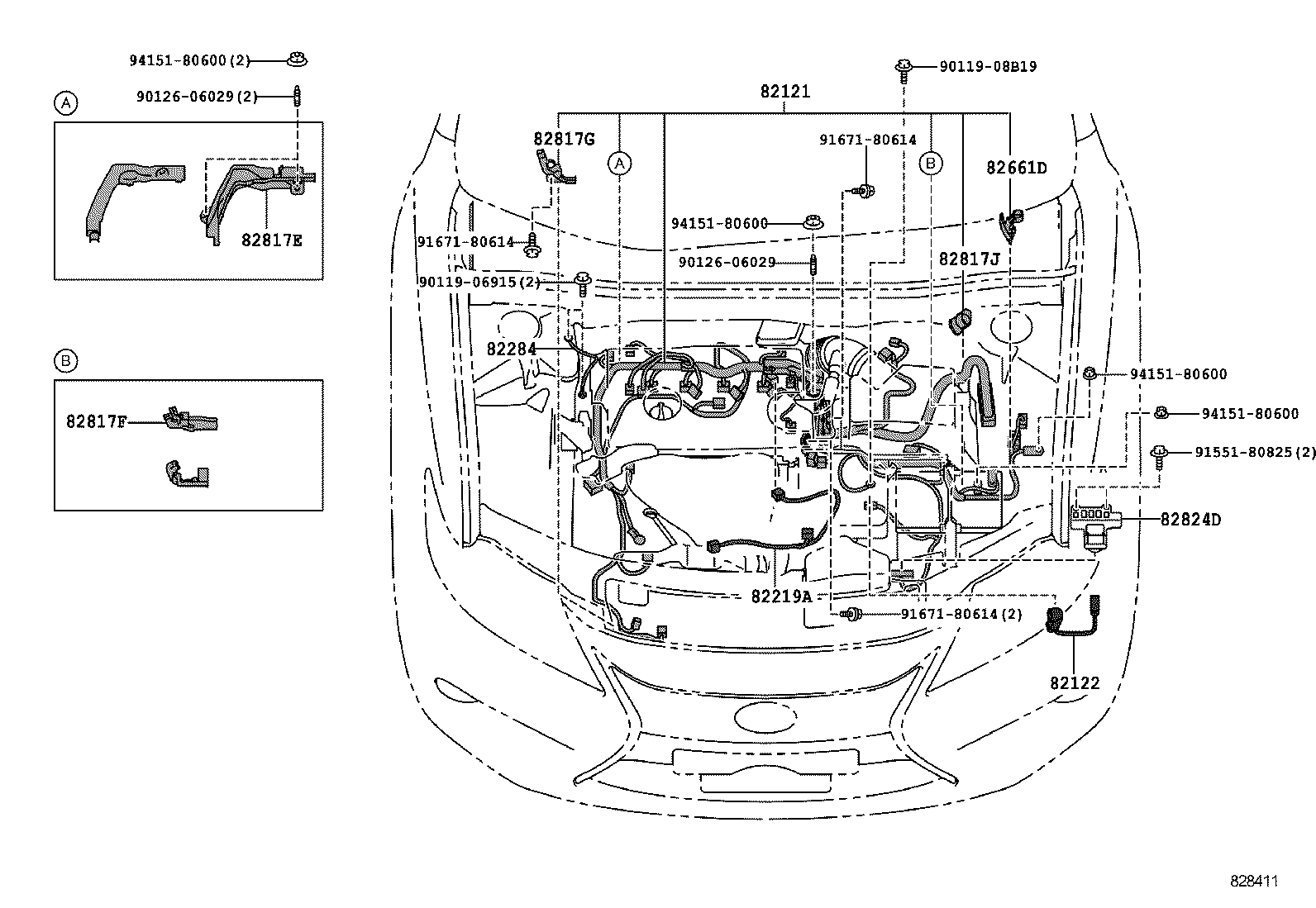  ES250 350 300H |  WIRING CLAMP