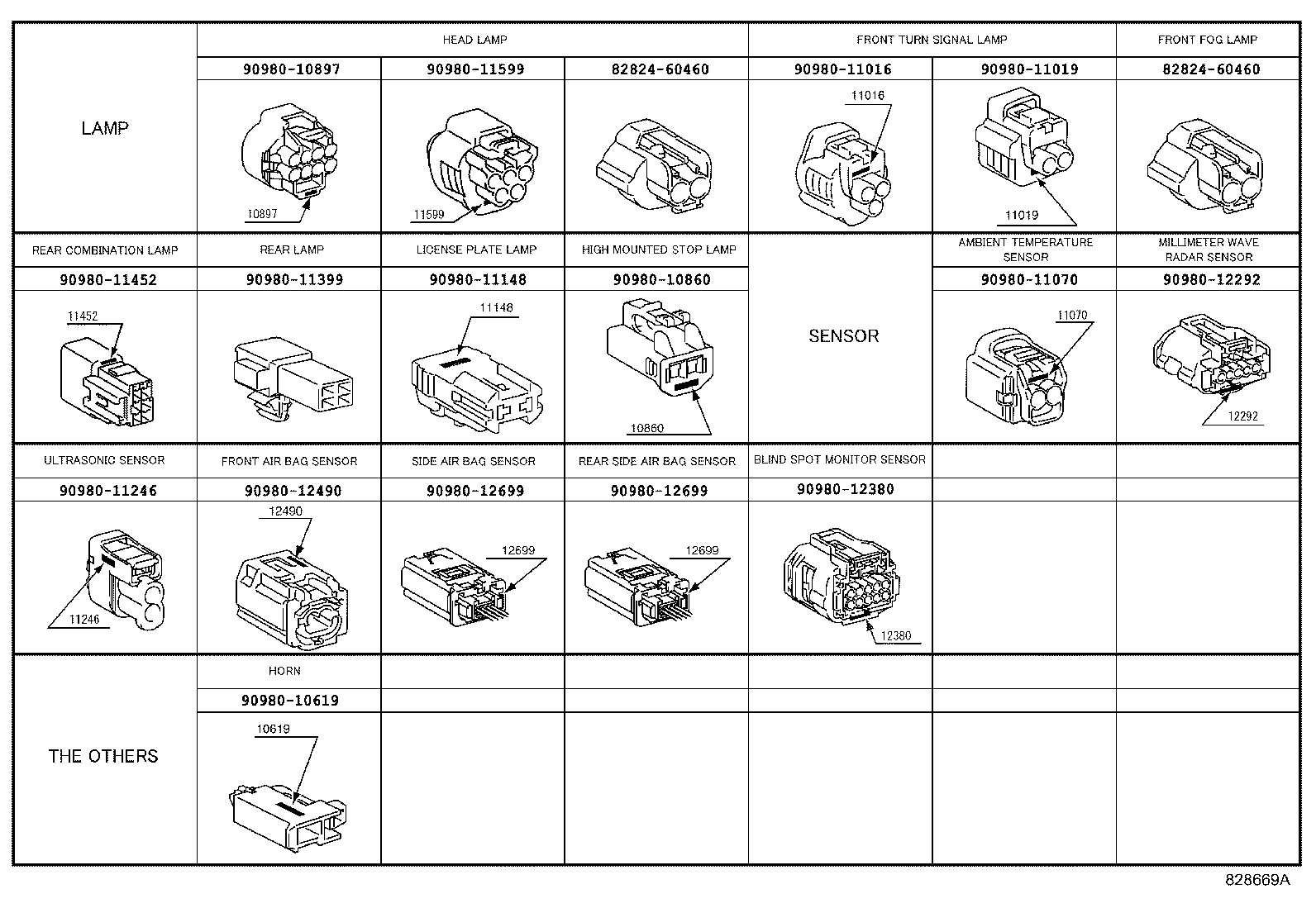  ES250 350 300H |  WIRING CLAMP