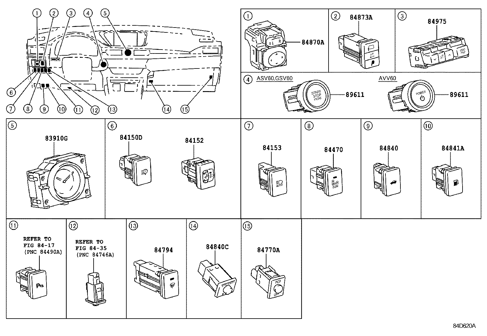  ES250 350 300H |  SWITCH RELAY COMPUTER