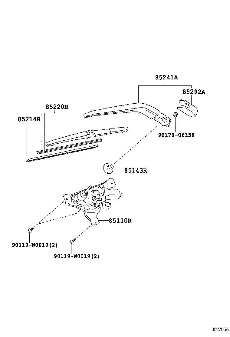  YARIS HYBRID FRP |  REAR WIPER