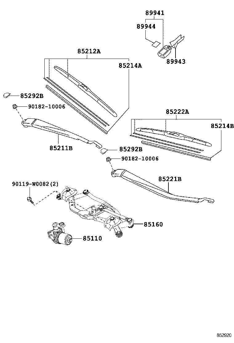  AURIS HYBRID UKP |  WINDSHIELD WIPER
