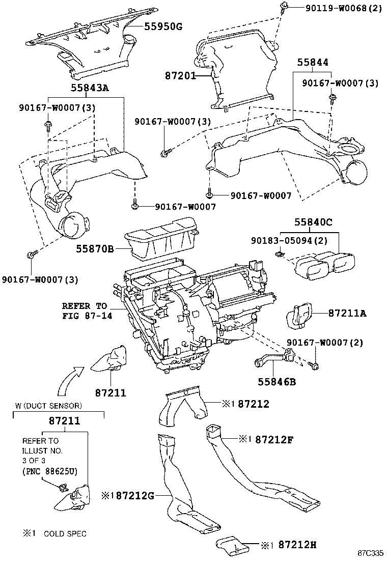  YARIS HYBRID FRP |  HEATING AIR CONDITIONING CONTROL AIR DUCT