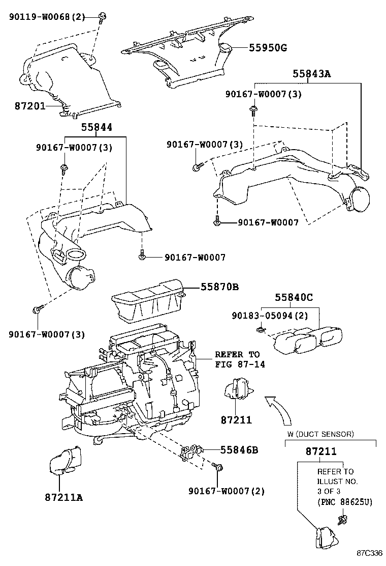  YARIS HYBRID FRP |  HEATING AIR CONDITIONING CONTROL AIR DUCT