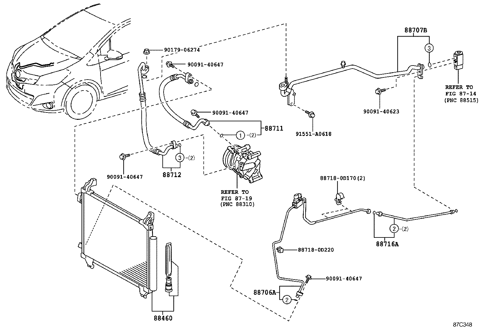  YARIS HYBRID FRP |  HEATING AIR CONDITIONING COOLER PIPING
