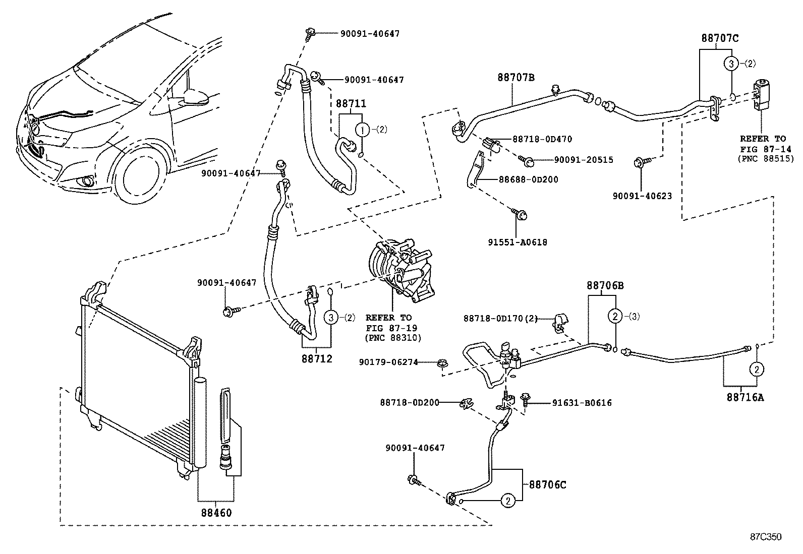  YARIS HYBRID FRP |  HEATING AIR CONDITIONING COOLER PIPING