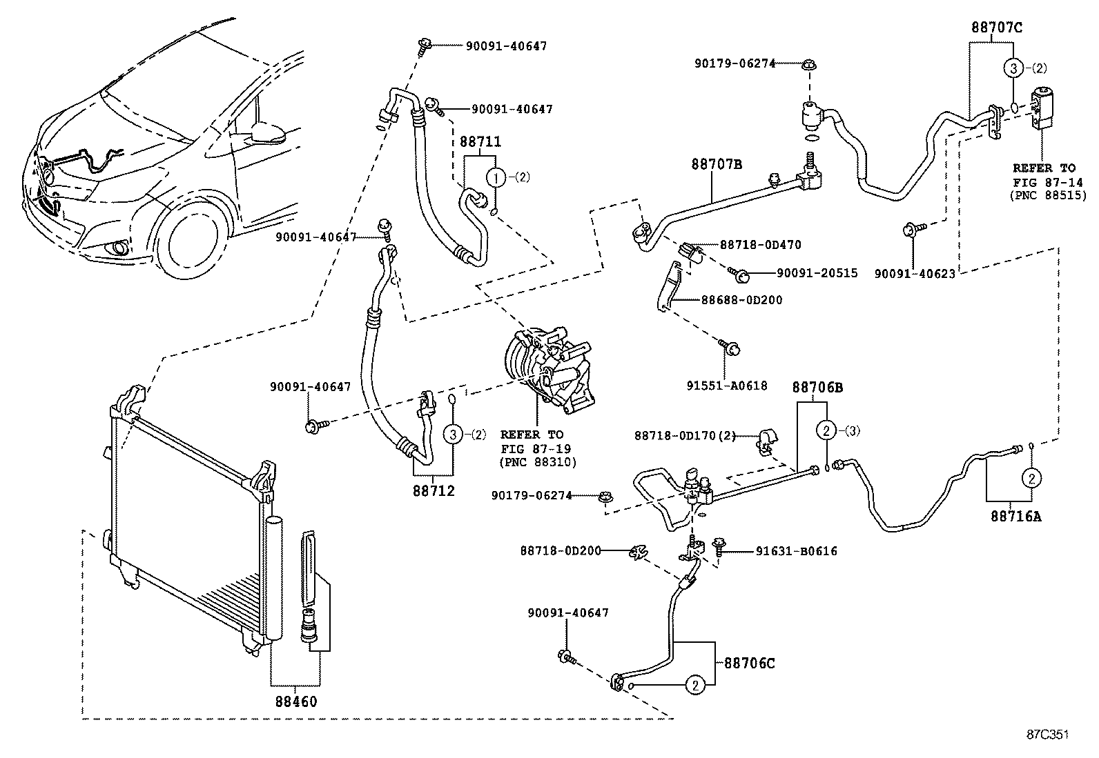  YARIS HYBRID FRP |  HEATING AIR CONDITIONING COOLER PIPING