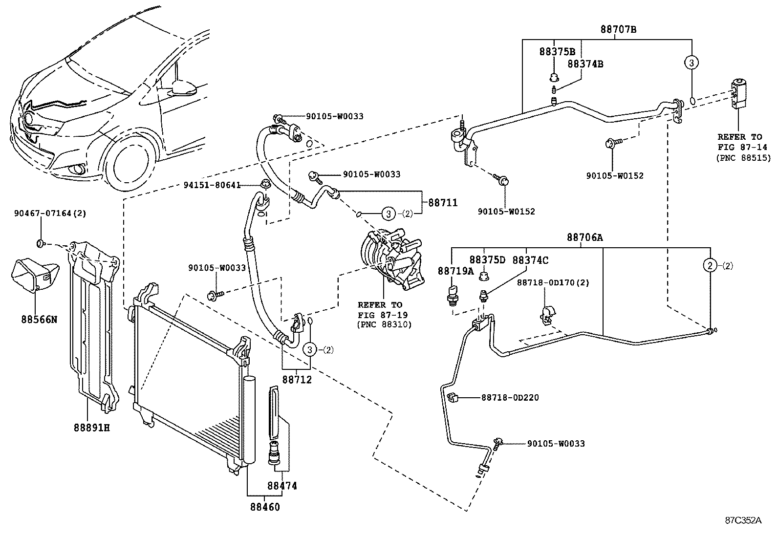  YARIS HYBRID FRP |  HEATING AIR CONDITIONING COOLER PIPING