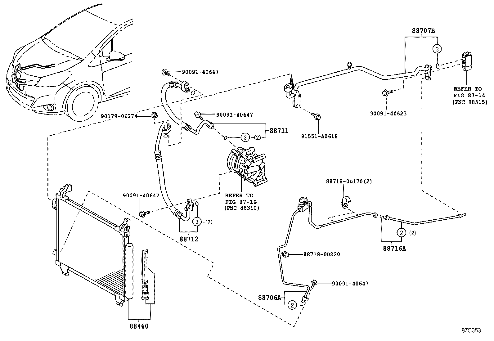  YARIS HYBRID FRP |  HEATING AIR CONDITIONING COOLER PIPING