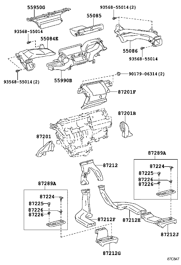  PRIUS PRIUS V |  HEATING AIR CONDITIONING CONTROL AIR DUCT