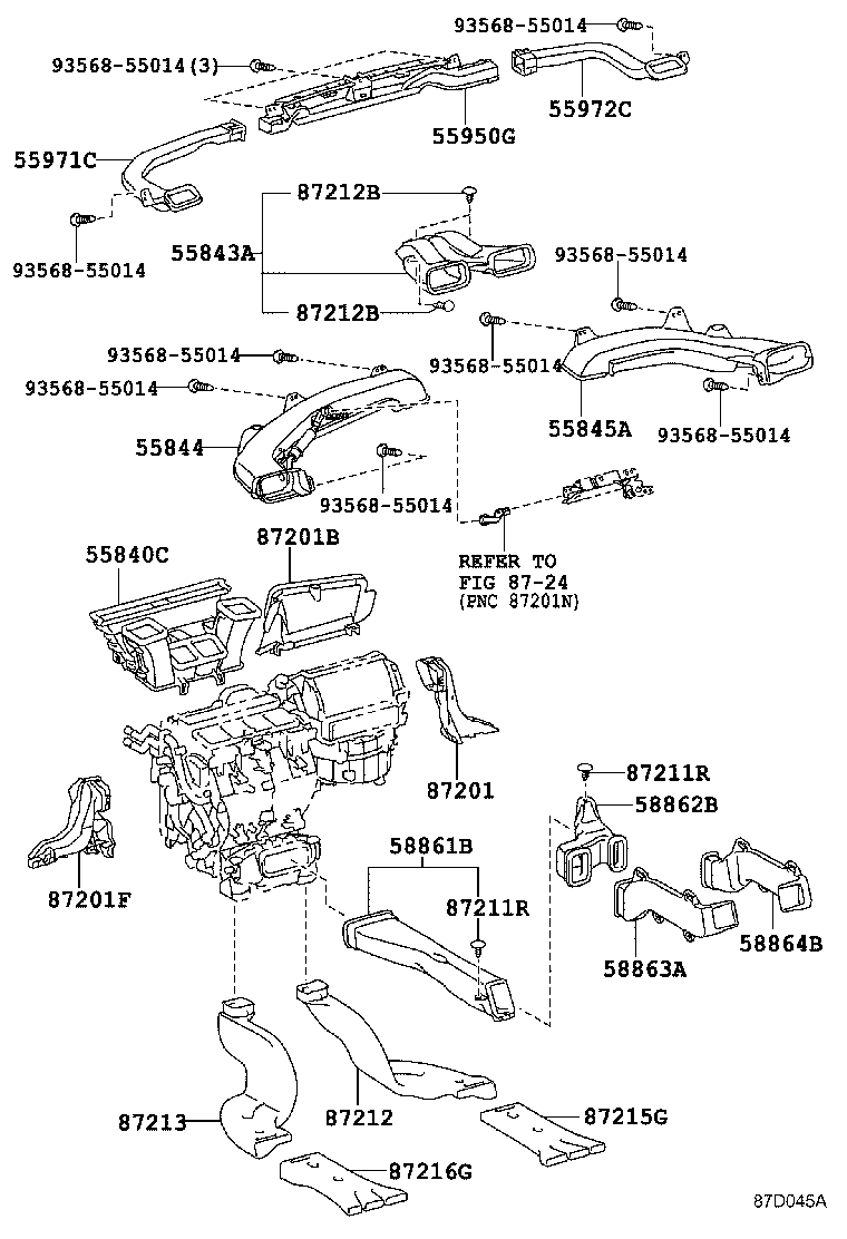  ES250 350 300H |  HEATING AIR CONDITIONING CONTROL AIR DUCT