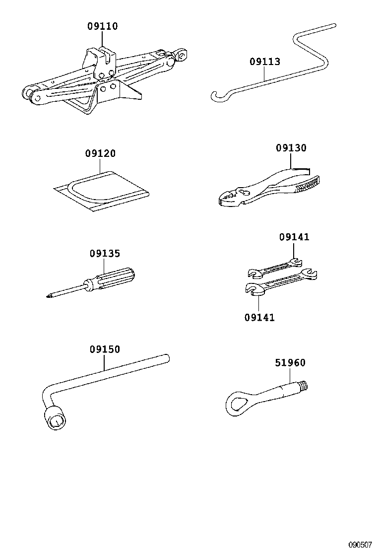  RX270 350 450H |  STANDARD TOOL