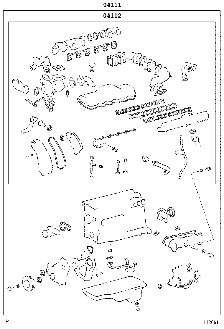  LAND CRUISER 100 |  ENGINE OVERHAUL GASKET KIT