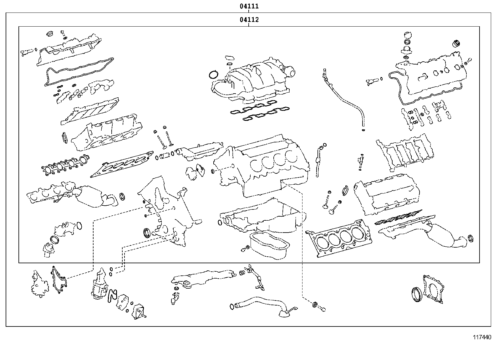  LAND CRUISER 200 202 |  ENGINE OVERHAUL GASKET KIT