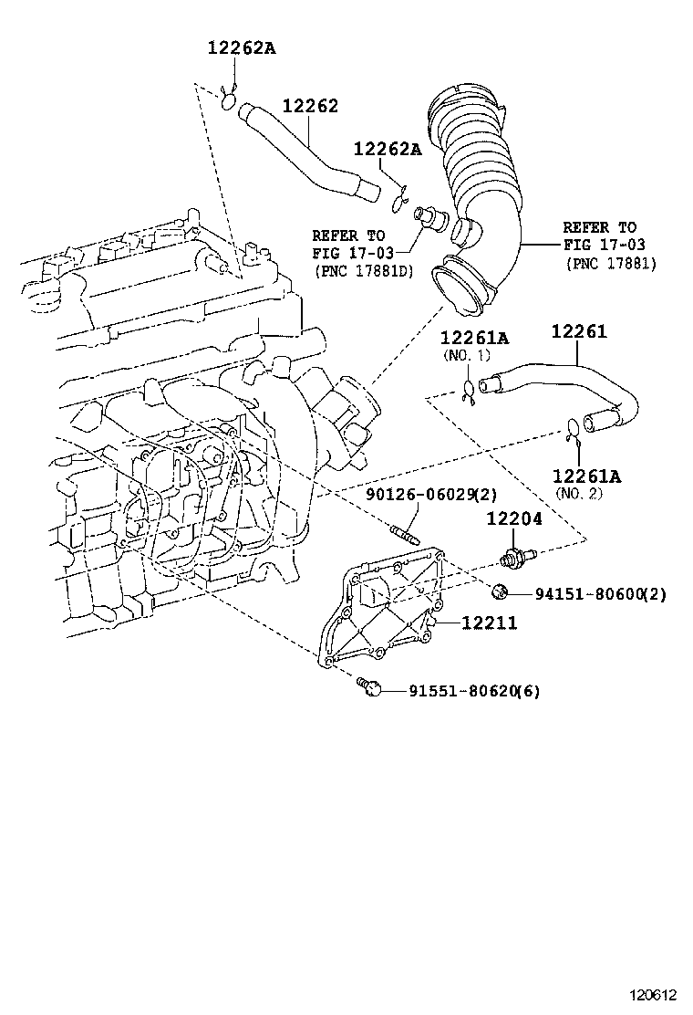  COROLLA S AFRICA |  VENTILATION HOSE