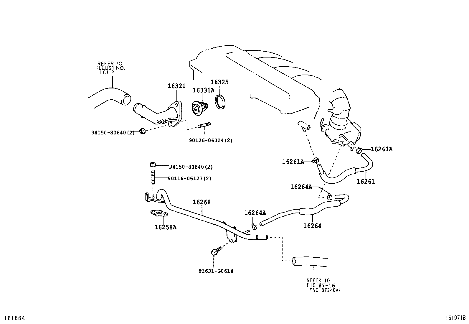  PICNIC AVENSIS VERSO |  RADIATOR WATER OUTLET