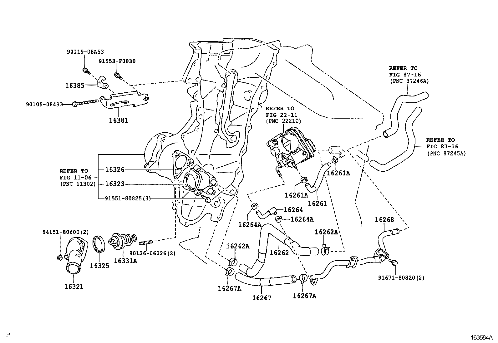  YARIS JPP |  RADIATOR WATER OUTLET