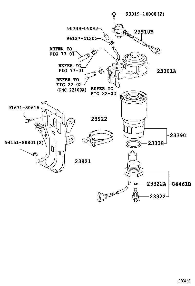 TOYOTA IQNUJ10L-BGFNWW - TOOL-ENGINE-FUEL - FUEL FILTER | Japan Parts EU