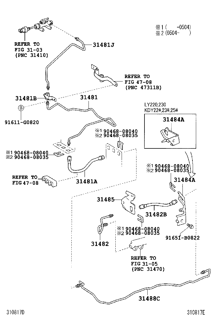  DYNA |  CLUTCH PEDAL FLEXIBLE HOSE