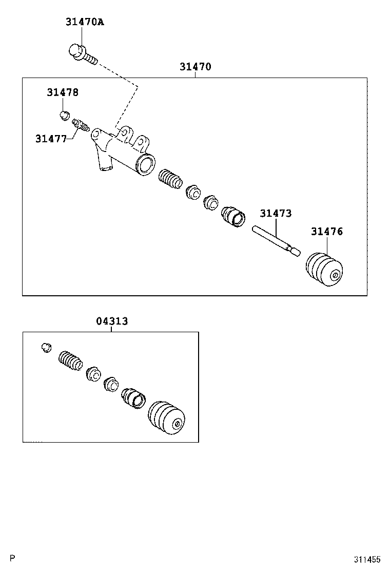 YARIS JPP |  CLUTCH RELEASE CYLINDER