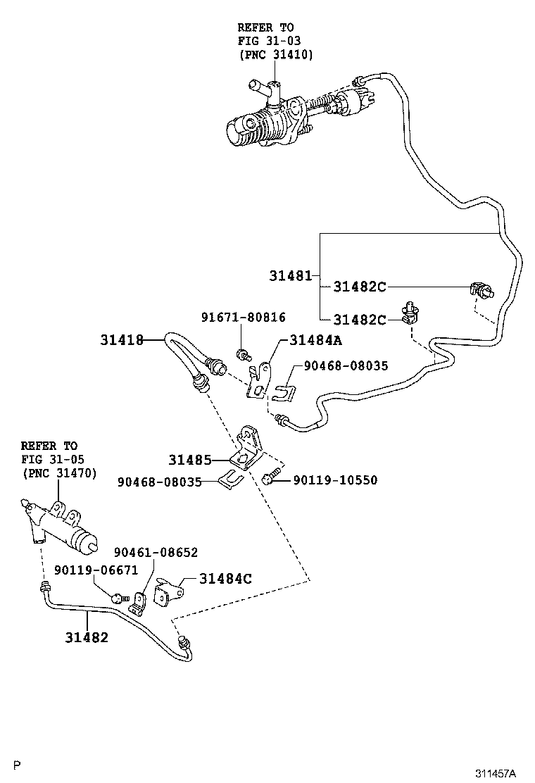  YARIS JPP |  CLUTCH PEDAL FLEXIBLE HOSE