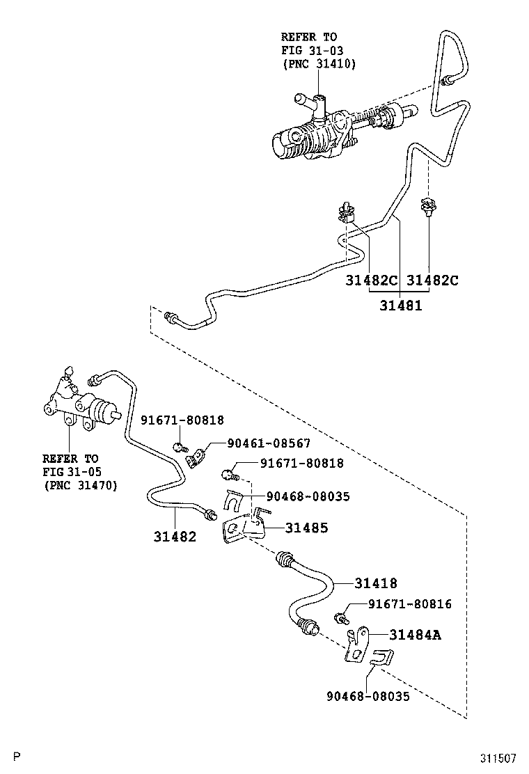  YARIS JPP |  CLUTCH PEDAL FLEXIBLE HOSE