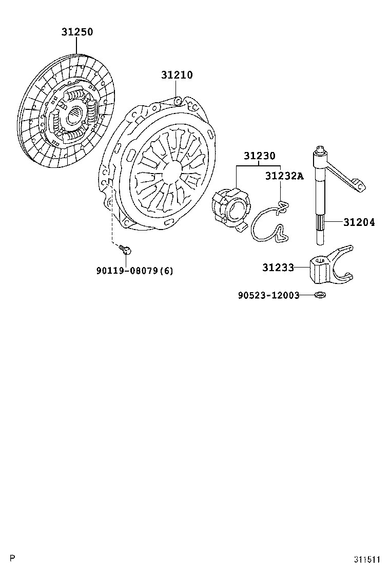  YARIS JPP |  CLUTCH RELEASE FORK
