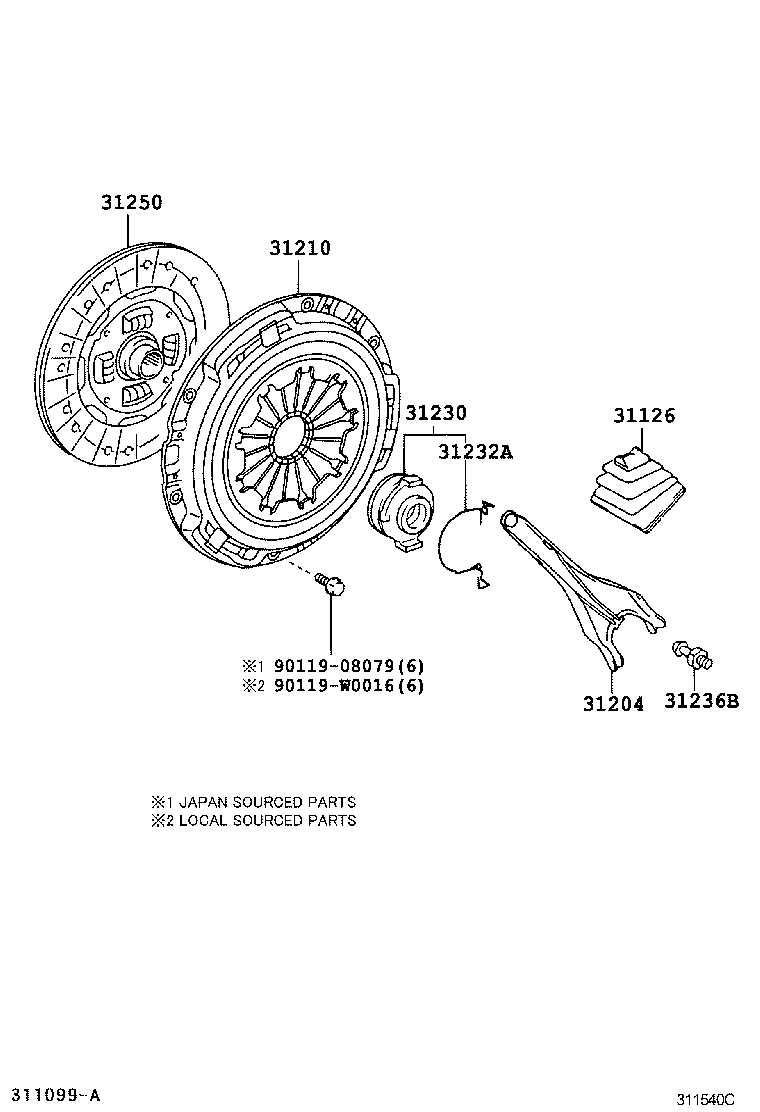  YARIS FRP |  CLUTCH RELEASE FORK
