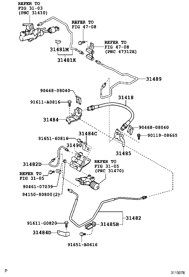  CAMRY |  CLUTCH PEDAL FLEXIBLE HOSE