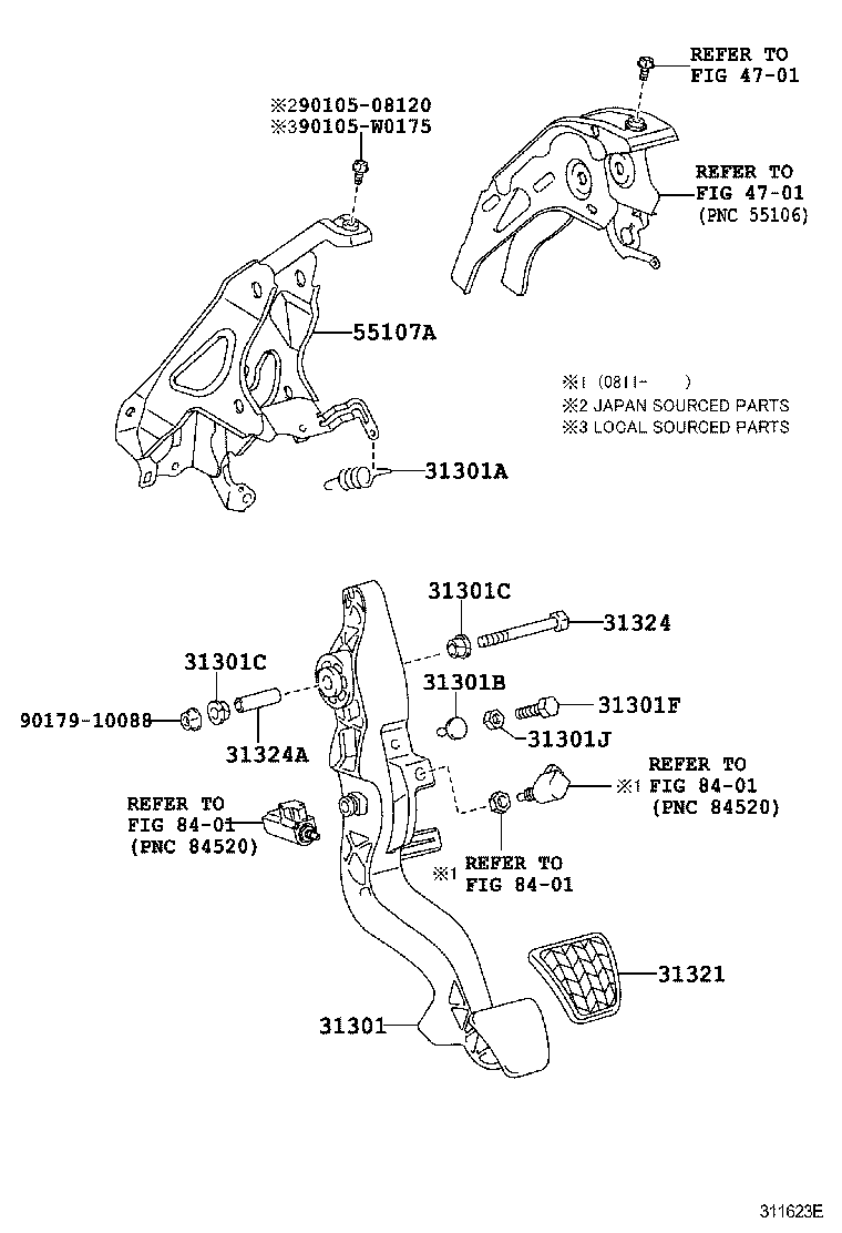  YARIS FRP |  CLUTCH PEDAL FLEXIBLE HOSE