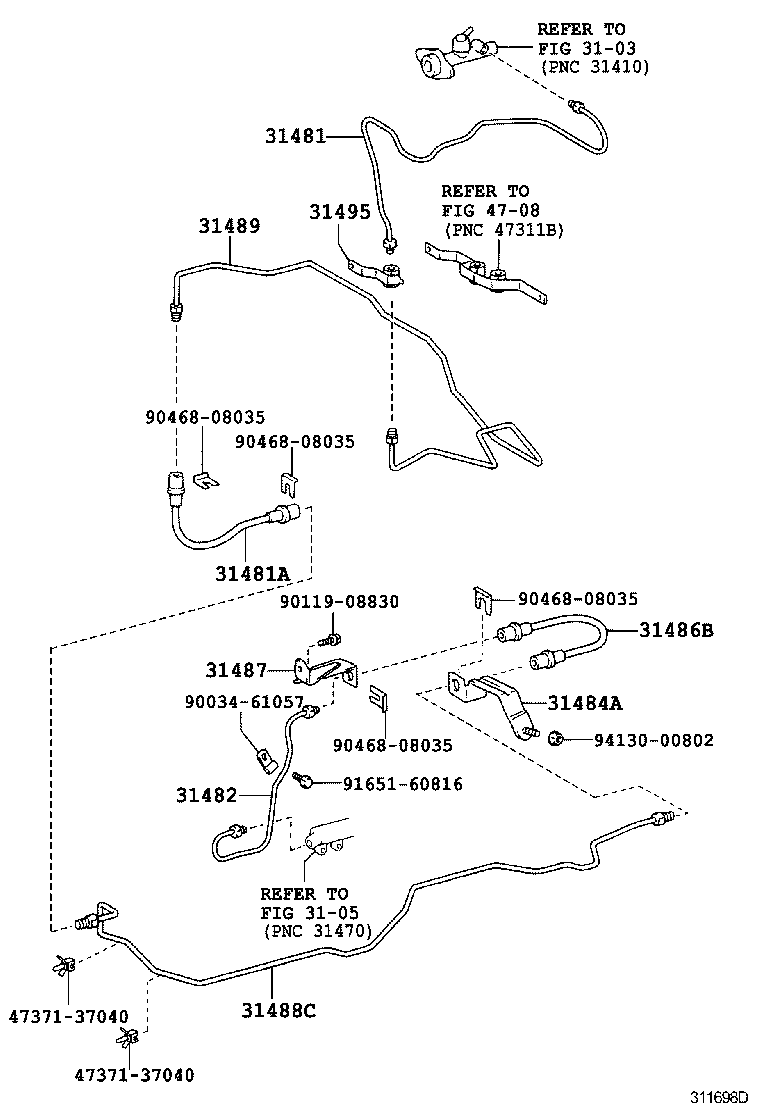  DYNA |  CLUTCH PEDAL FLEXIBLE HOSE