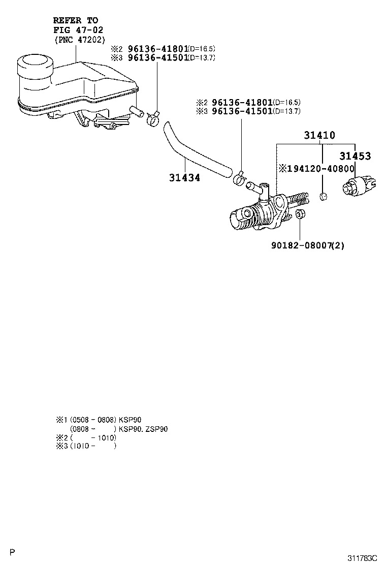  YARIS JPP |  CLUTCH MASTER CYLINDER