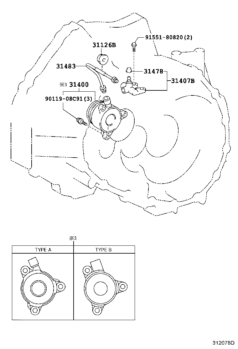  YARIS JPP |  CLUTCH RELEASE CYLINDER