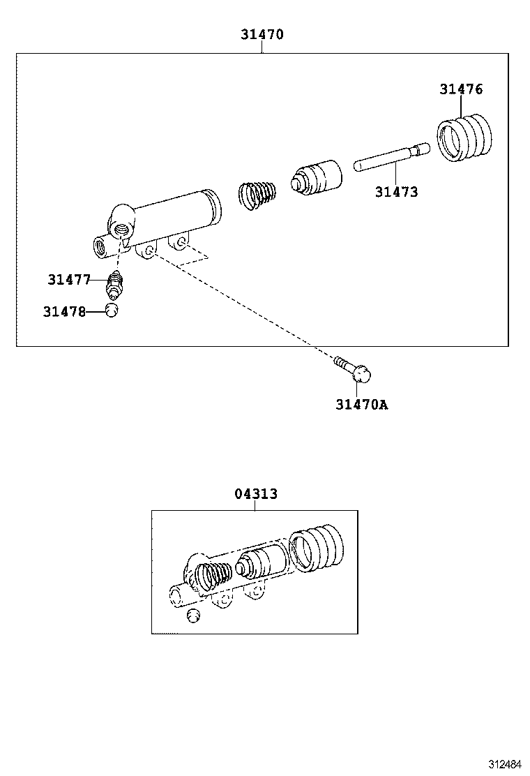  DYNA |  CLUTCH RELEASE CYLINDER