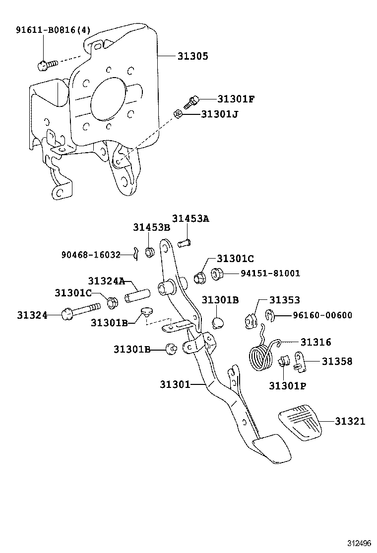  DYNA |  CLUTCH PEDAL FLEXIBLE HOSE